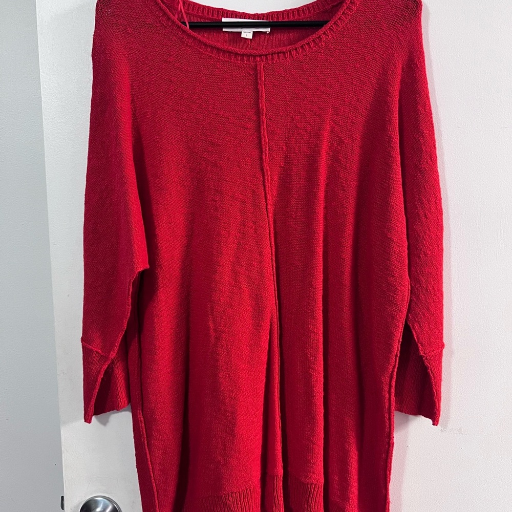 Two by Vince Camuto Red Crew Neck Sweater